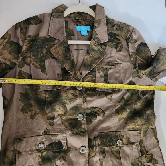CJ Breeze Jacket Womens Large Camouflage Floral Button-Up - Picture 9 of 14